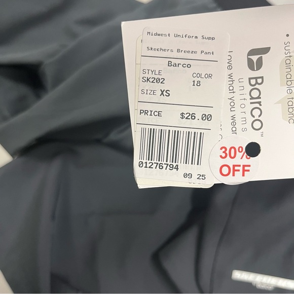 NWT Skechers Women's Straight Leg Pewter Scrub Pants - Picture 9 of 9